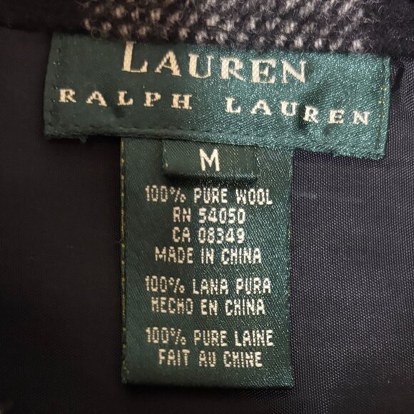 Ralph Lauren Buffalo Plaid Full Zip 100% Wool Flannel Shacket Jacket Medium M - Picture 3 of 8